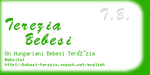 terezia bebesi business card